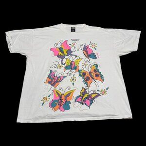Vintage‎ 90s Sherry’s Best Butterfly Multicolor Shirt Adult 2XL
